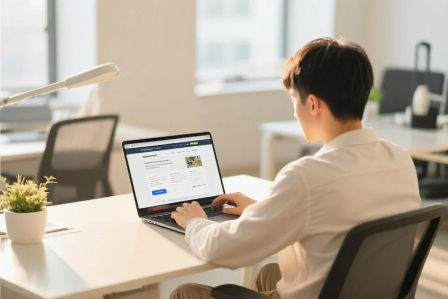 用户在官方渠道浏览并下载